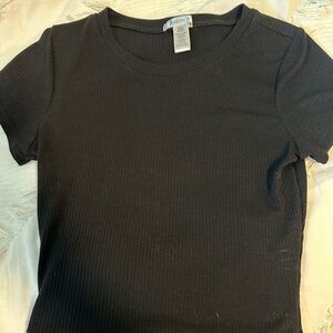 Bozzolo black cropped shirt. Size small.